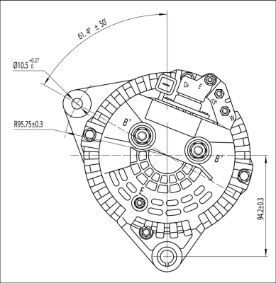 Prestolite Electric Alternator/Dynamo AVI144C2006