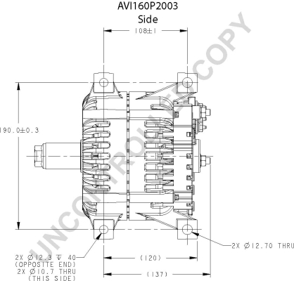 Prestolite Electric Alternator/Dynamo AVI160P2003