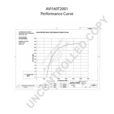 Prestolite Electric Alternator/Dynamo AVI160T2001