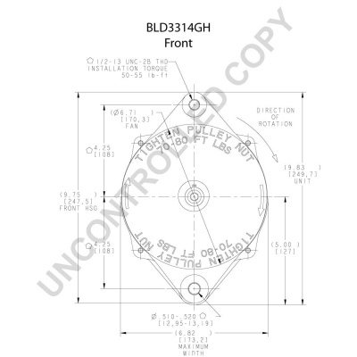 Prestolite Electric Alternator/Dynamo BLD3314GH