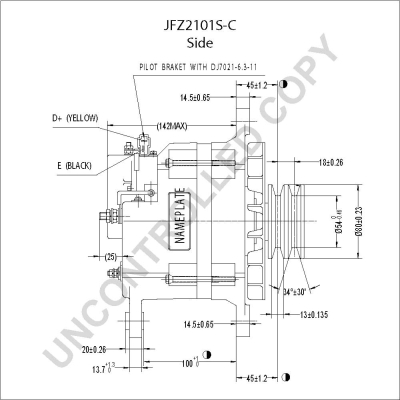 Prestolite Electric Alternator/Dynamo JFZ2101S-C