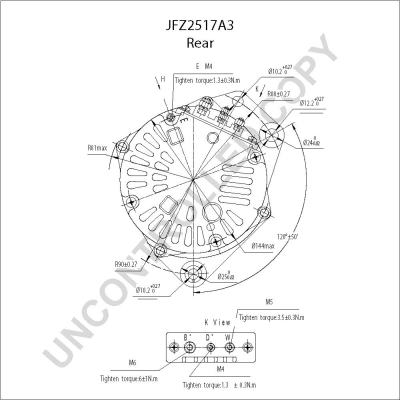 Prestolite Electric Alternator/Dynamo JFZ2517A3