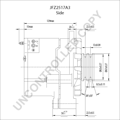 Prestolite Electric Alternator/Dynamo JFZ2517A3