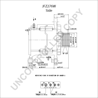 Prestolite Electric Alternator/Dynamo JFZ276W