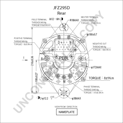 Prestolite Electric Alternator/Dynamo JFZ295D