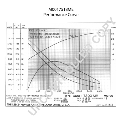 Prestolite Electric Starter M0017518ME