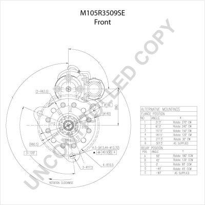 Prestolite Electric Starter M105R3509SE