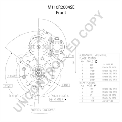 Prestolite Electric Starter M110R2604SE