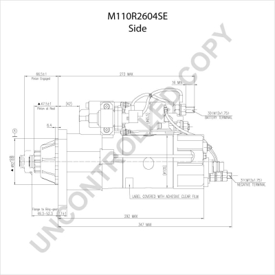 Prestolite Electric Starter M110R2604SE