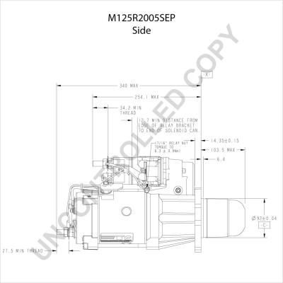 Prestolite Electric Starter M125R2005SEP