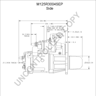 Prestolite Electric Starter M125R3004SEP