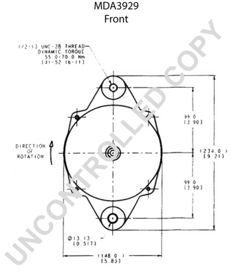Prestolite Electric Alternator/Dynamo MDA3929