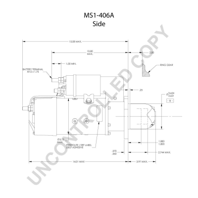 Prestolite Electric Starter MS1-406A