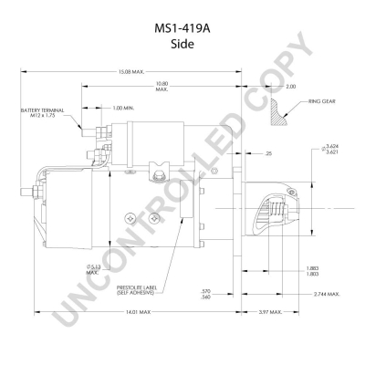 Prestolite Electric Starter MS1-419A