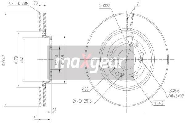 Maxgear Remschijven 19-2301