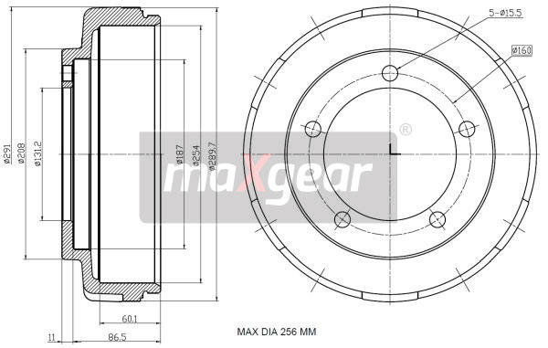 Remtrommel Maxgear 19-2305