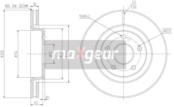 Maxgear Remschijven 19-2323