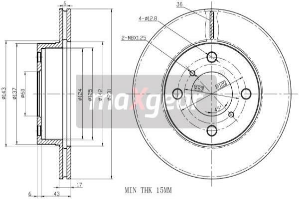 Maxgear Remschijven 19-2327