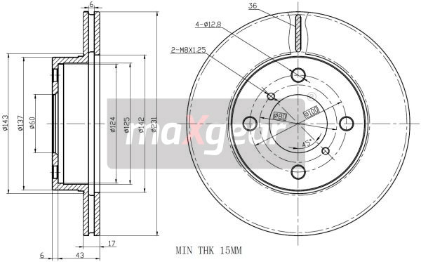 Maxgear Remschijven 19-2327