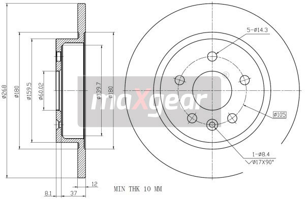 Remschijven Maxgear 19-2333