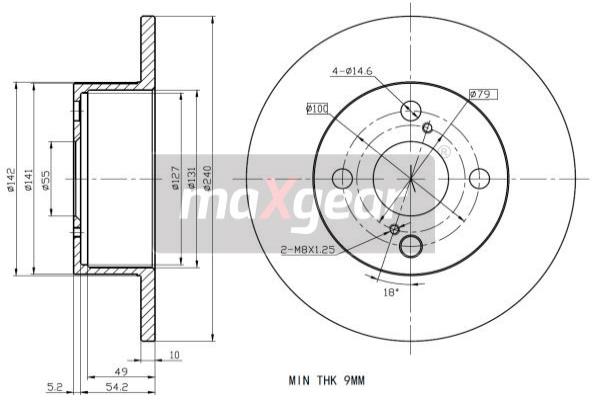 Maxgear Remschijven 19-2344
