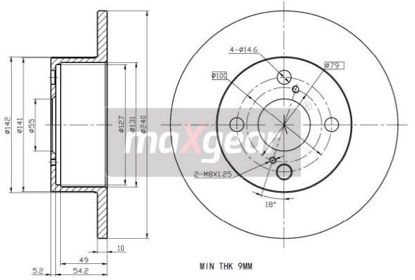 Maxgear Remschijven 19-2344