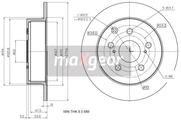 Maxgear Remschijven 19-2353