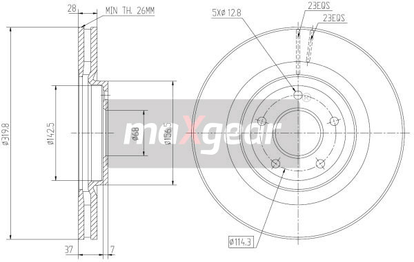 Maxgear Remschijven 19-2364