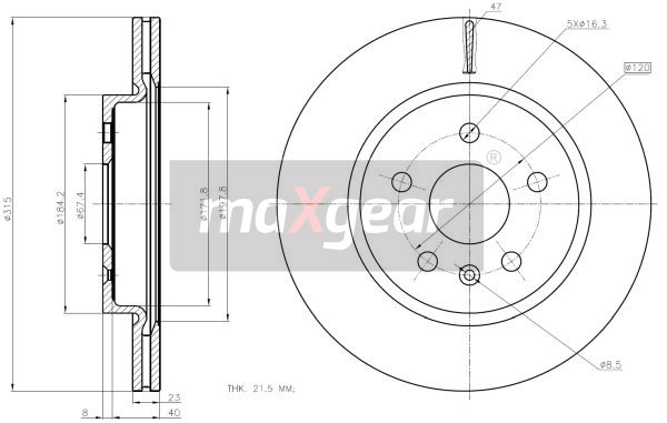 Maxgear Remschijven 19-2368