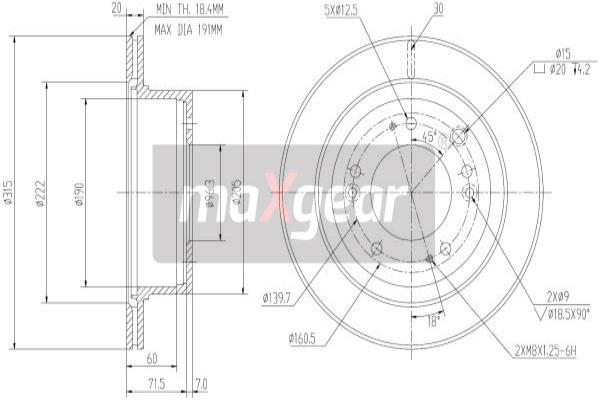 Maxgear Remschijven 19-2372