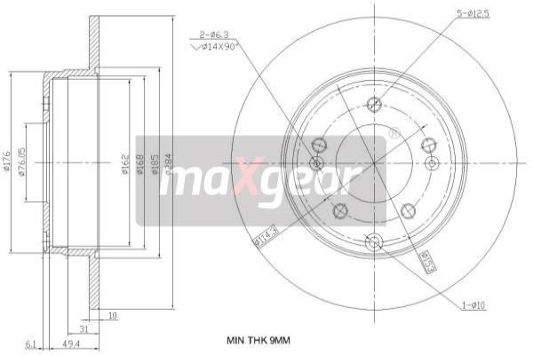 Maxgear Remschijven 19-2382