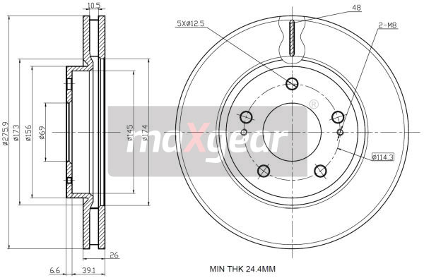 Maxgear Remschijven 19-2388