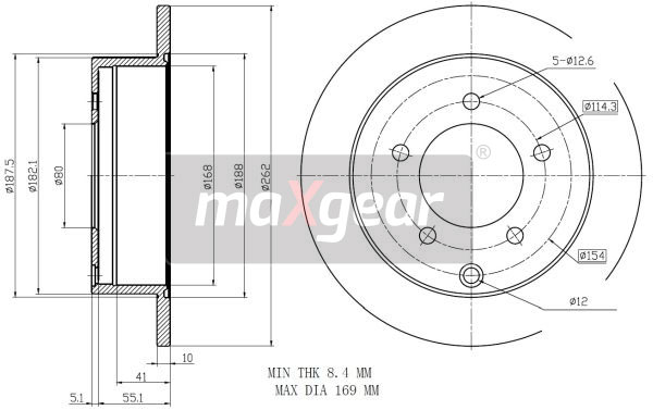 Maxgear Remschijven 19-2389