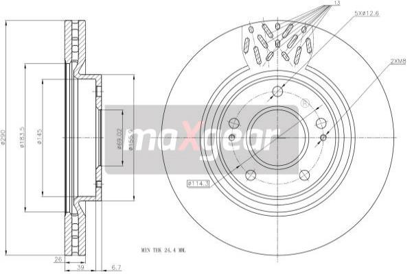 Maxgear Remschijven 19-2393