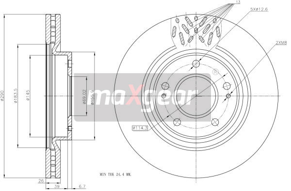 Maxgear Remschijven 19-2393