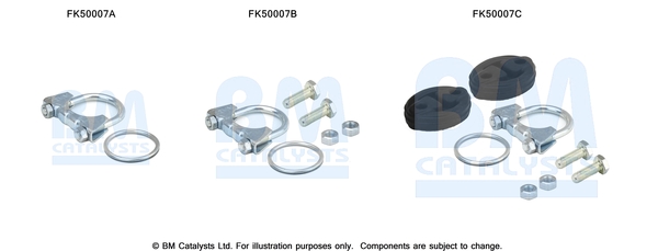 Uitlaat montageset Bm Catalysts FK50007