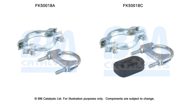 Uitlaat montageset Bm Catalysts FK50018