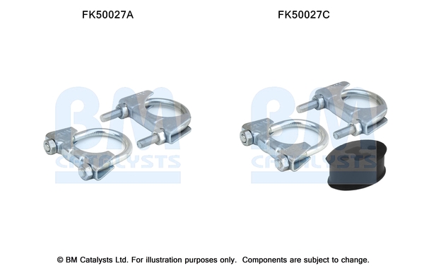 Uitlaat montageset Bm Catalysts FK50027