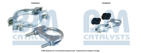 Uitlaat montageset Bm Catalysts FK50032