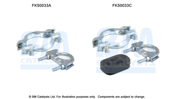 Uitlaat montageset Bm Catalysts FK50033