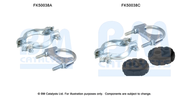 Uitlaat montageset Bm Catalysts FK50038