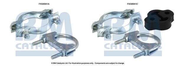 Uitlaat montageset Bm Catalysts FK50041