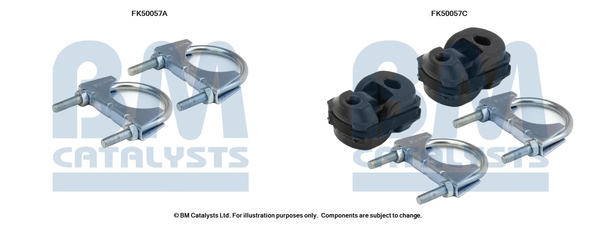 Uitlaat montageset Bm Catalysts FK50057