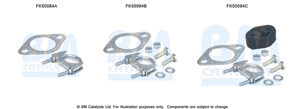 Uitlaat montageset Bm Catalysts FK50084