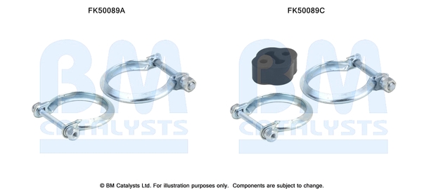 Uitlaat montageset Bm Catalysts FK50089