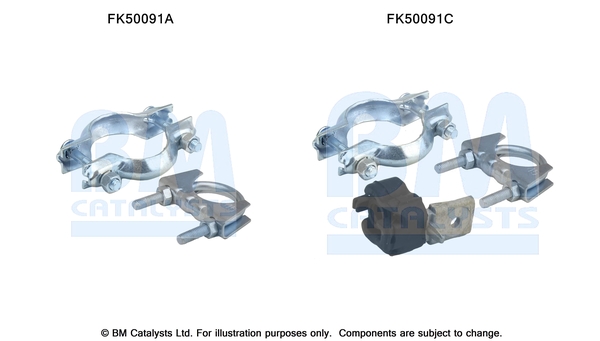 Uitlaat montageset Bm Catalysts FK50091