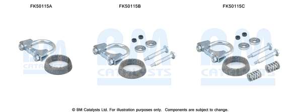 Uitlaat montageset Bm Catalysts FK50115