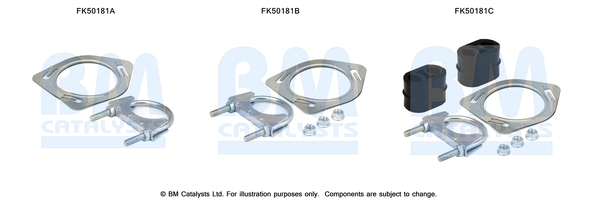 Uitlaat montageset Bm Catalysts FK50181