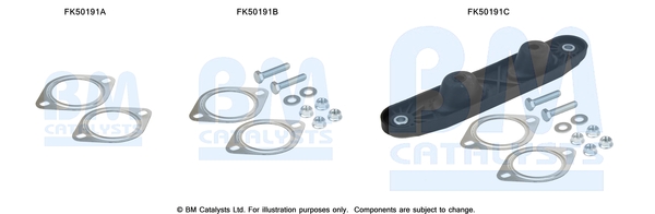 Uitlaat montageset Bm Catalysts FK50191