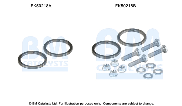 Uitlaat montageset Bm Catalysts FK50218